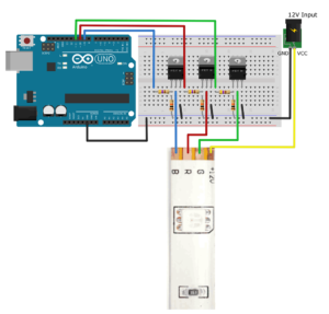 LEDStripe-Treiber-MOSFET_Steckplatine